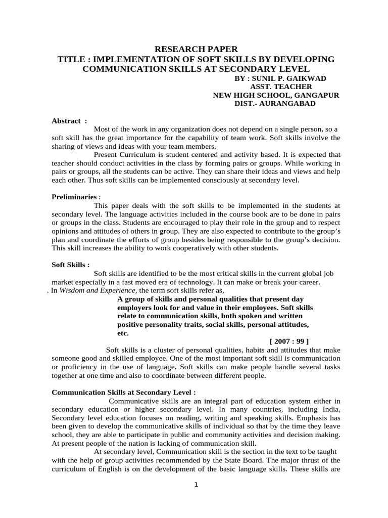 Enhancing Communication Skills in Teens | PDF | Skill | Curriculum