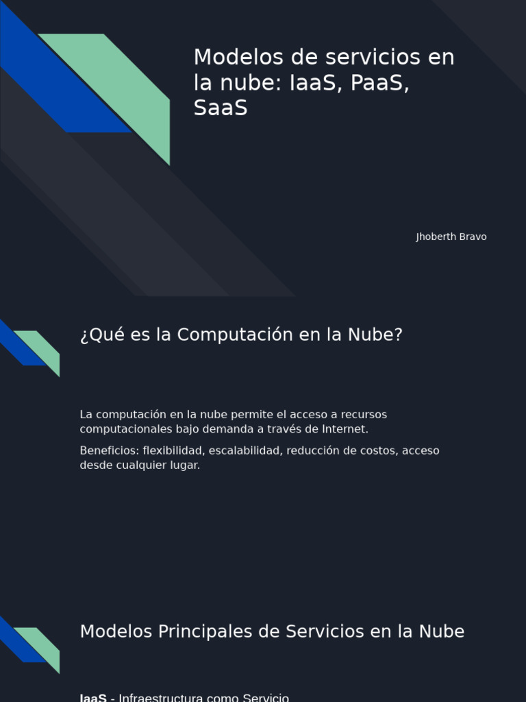 Modelos de Servicios en La Nube | PDF | Computación en la nube ...