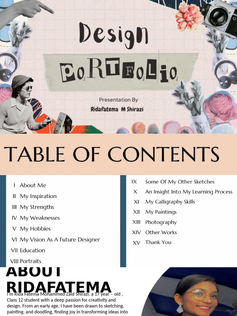 Rida Fatema's Creative Portfolio | PDF | Creativity