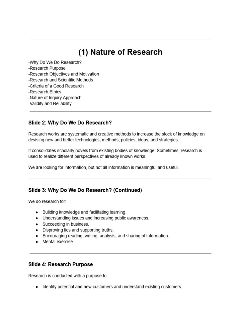 Quali PPT 1 Nature of Research (Pages - 26) | PDF | Quantitative ...