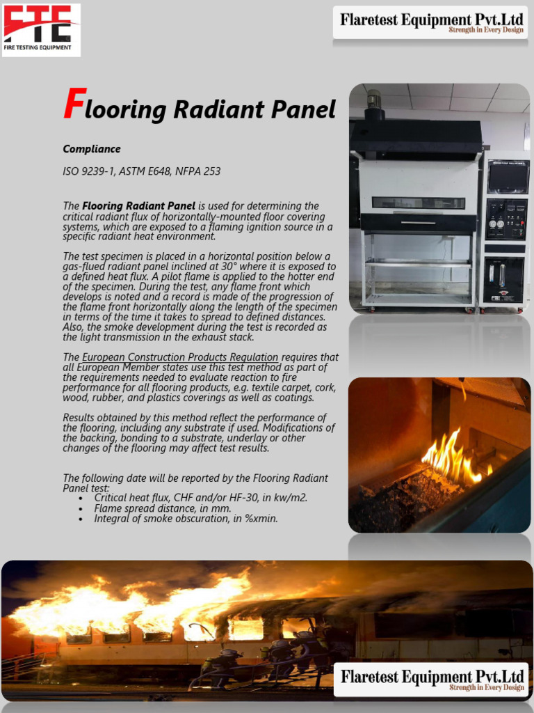 Flooring Radiant Panel Test Overview | PDF | Flow Measurement ...
