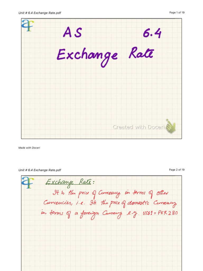 Understanding Exchange Rates Explained | PDF