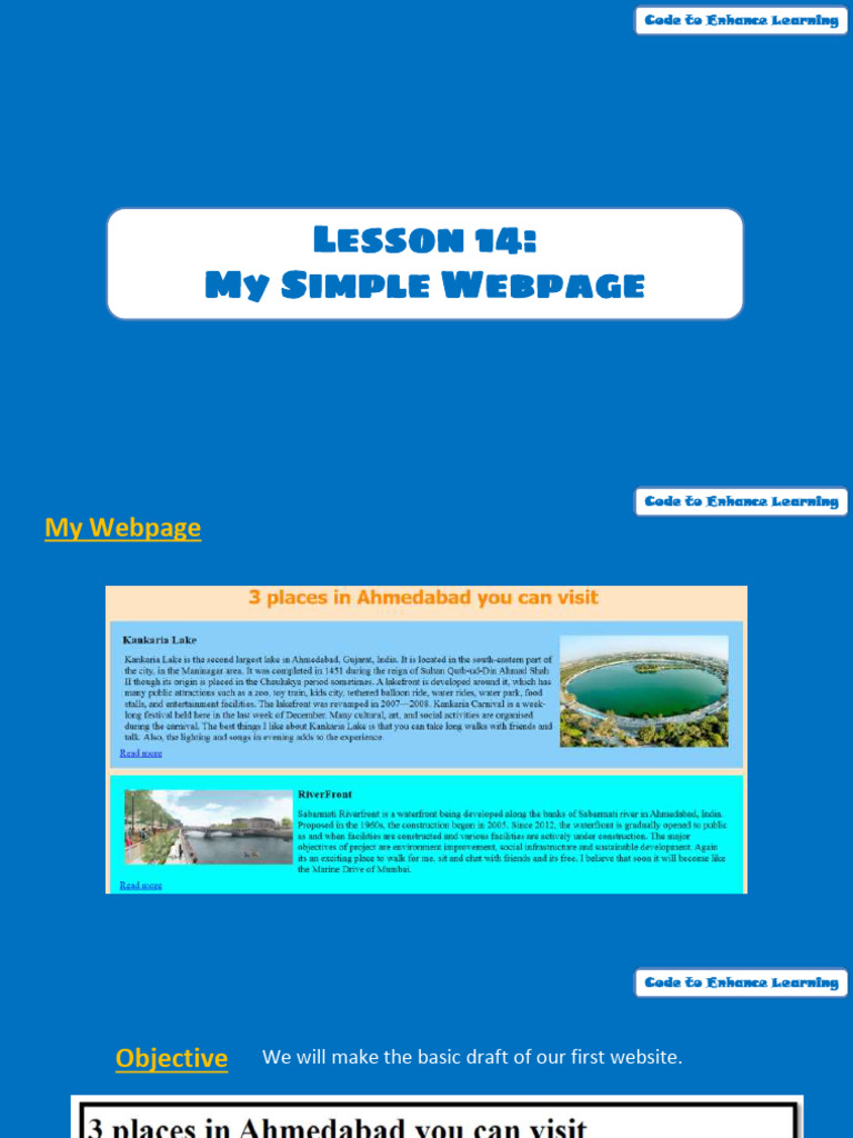 Creating Your First Webpage | PDF | Html Element | Html