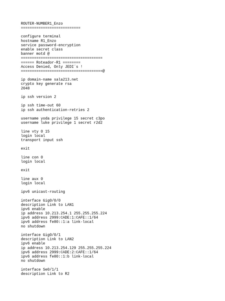 SCRIPT-ROTA ESTATICA PILHA DUPLA Enzo 18OUT2023 | PDF | I Pv6 | Ip Address