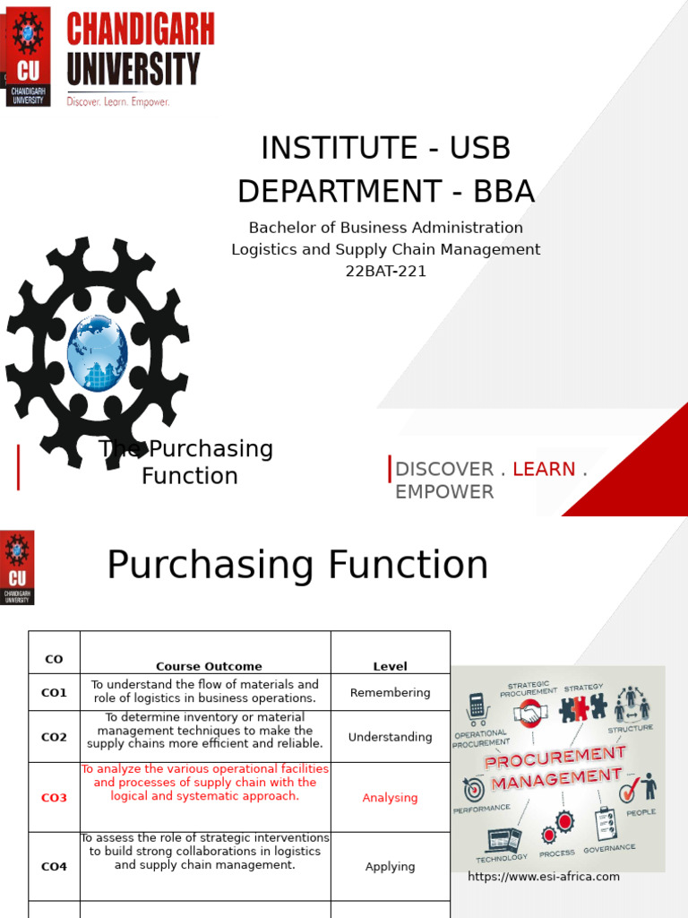 2.2.2 Purchase Function | PDF | Supply Chain | Logistics