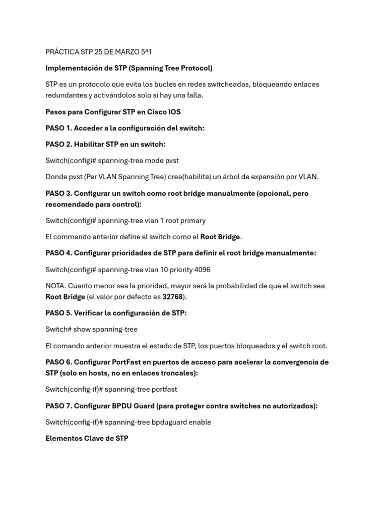 PRÁCTICA 25 DE MARZO STP | PDF