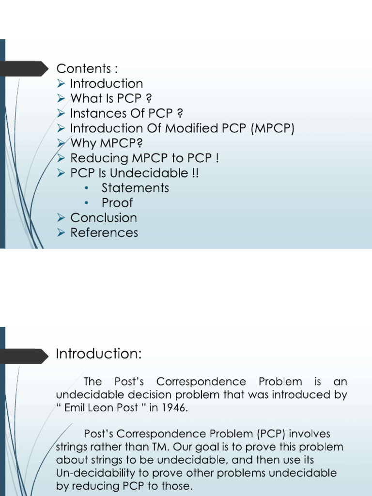 PCP | PDF