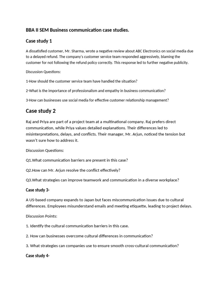 Business Communication Case Studies Analysis | PDF | Brand | Communication