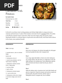 One-Pot Roman Chicken Cacciatore With Potatoes Recipe