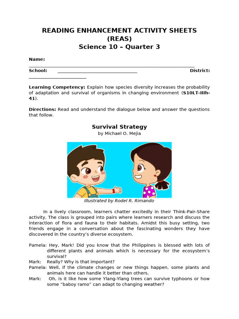 Science 10_Quarter 3_Week 7c | PDF | Biodiversity | Natural Environment