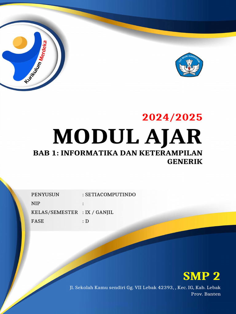 Modul Ajar Informatika Kelas 9 Fase D | PDF