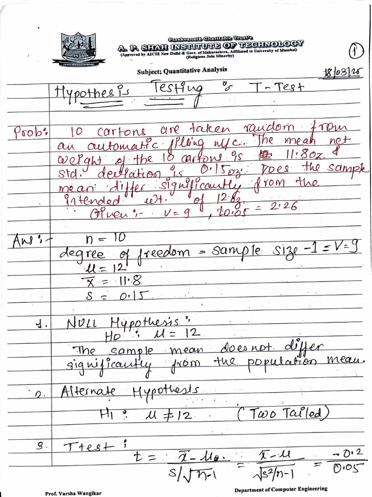 Hypothesis Testing 25 | PDF | Scientific Method