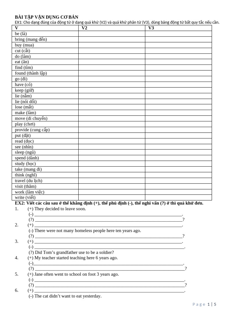 Unit 3 English 7 Exercises Guide | PDF