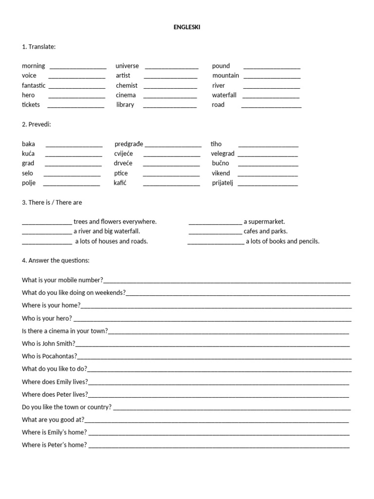 English Language Practice Exercises | PDF