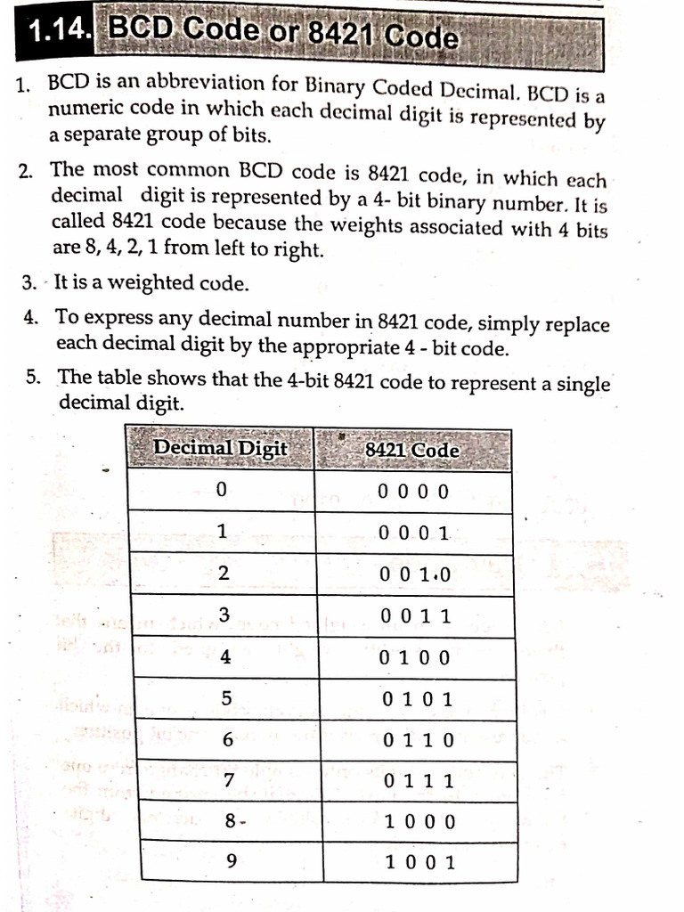 BCD Codes | PDF