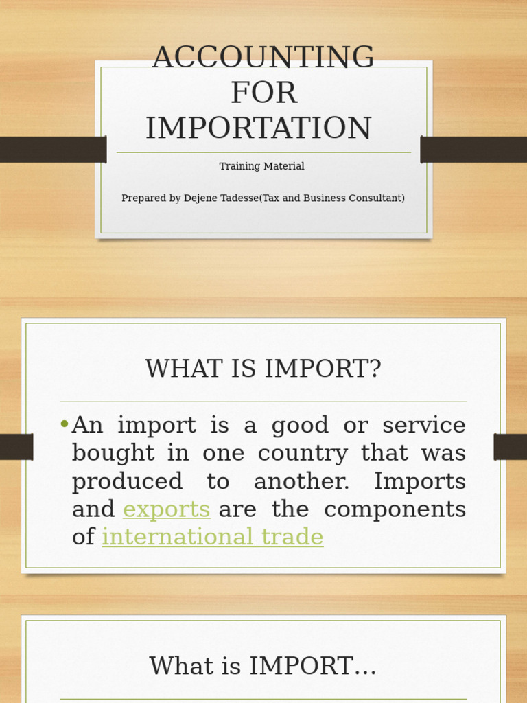 Importation Accounting Training Guide | PDF | Customs | Valuation (Finance)