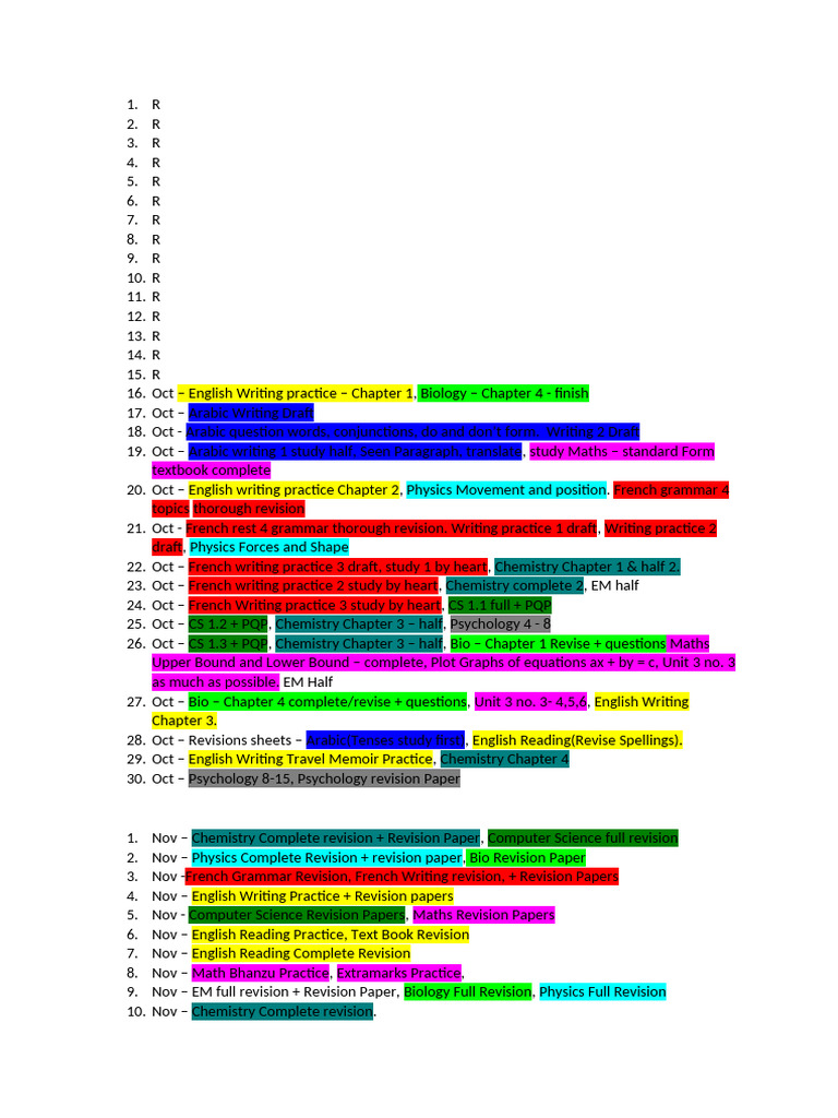 Exam Preparation Timetable | PDF