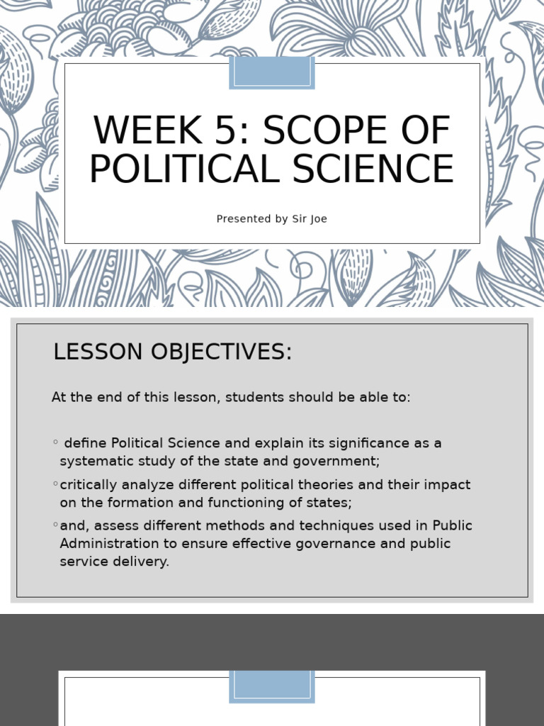 Understanding Political Science Scope | PDF | International Law ...