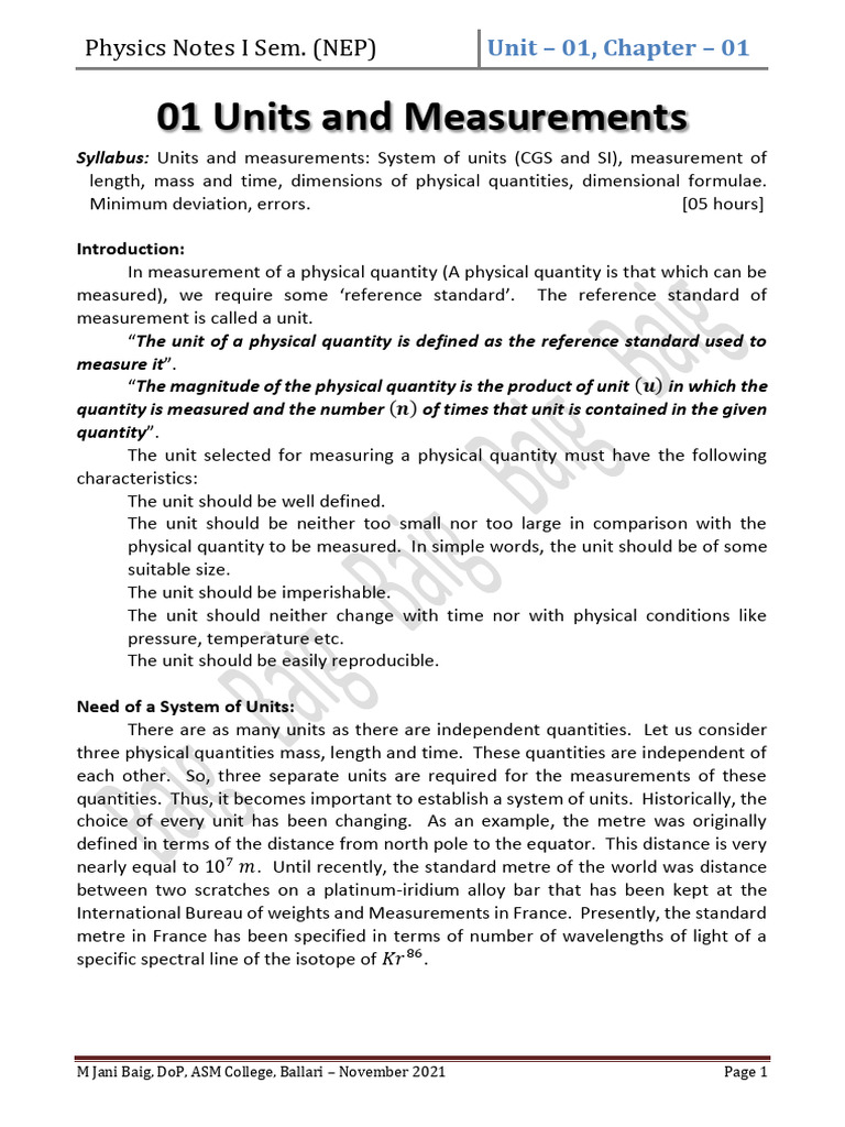 Measurement 1 | PDF | Measurement | International System Of Units
