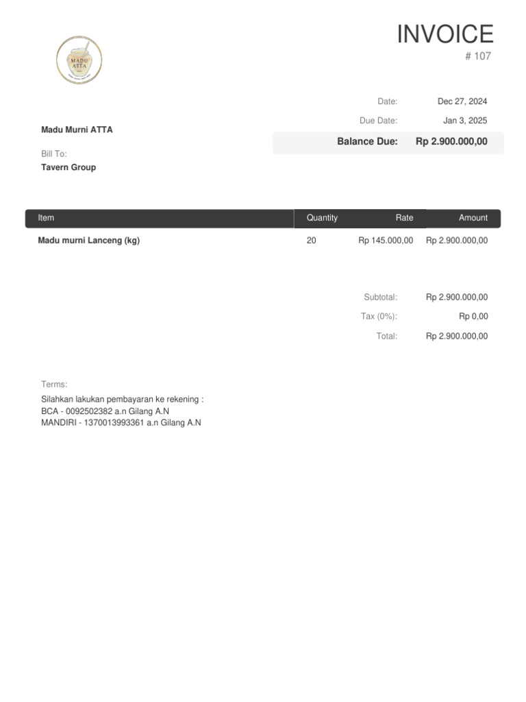 Invoice 107 | PDF