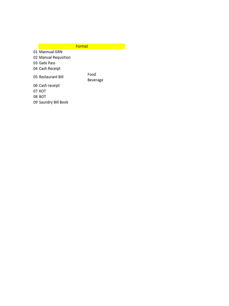 KOT and Bill Format Overview | PDF