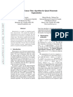 Daniel Lemire, Martin Brooks, and Yuhong Yan, An Optimal Linear Time Algorithm for Quasi-Monotonic Segmentation, IEEE Data Mining (ICDM-05), pp. 709-712, November 2005. 