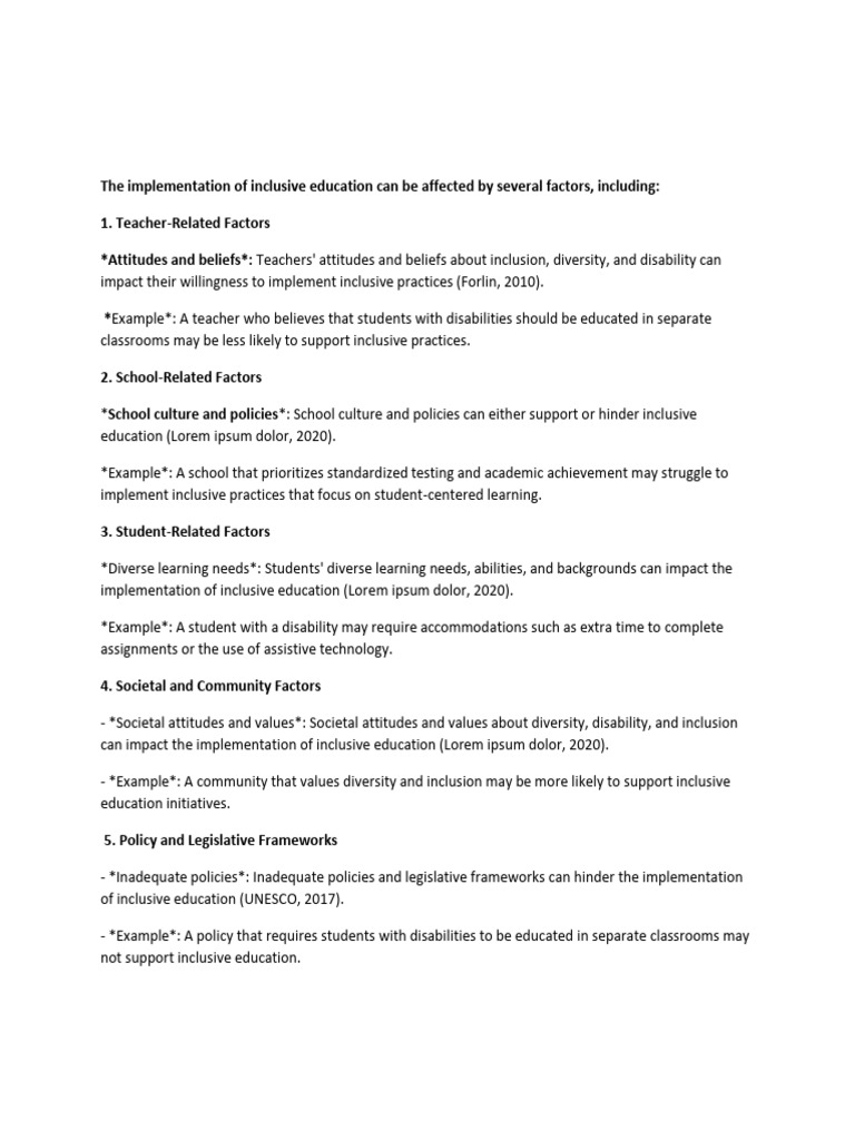 Challenges in Implementing Inclusive Education | PDF | Inclusion ...