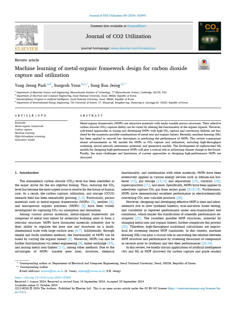 ML-Driven MOF Design for CO2 Capture | PDF | Machine Learning ...