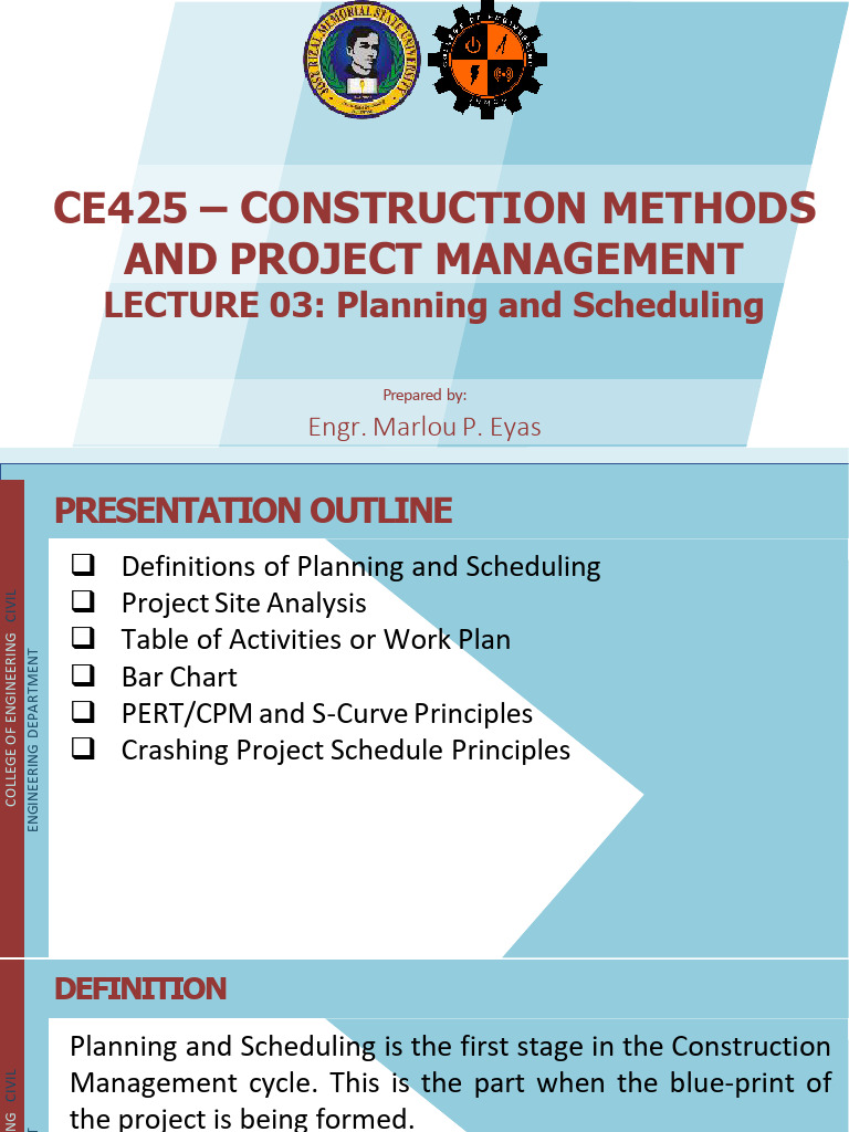 Construction Planning and Scheduling Guide | PDF