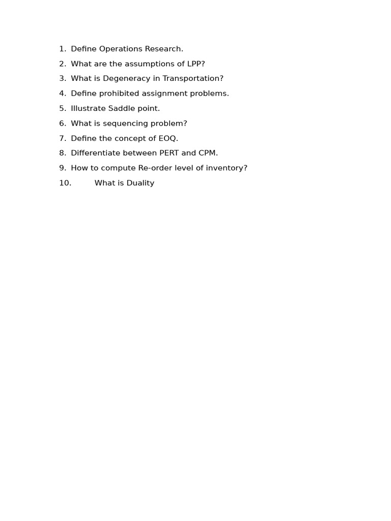 Key Concepts in Operations Research | PDF