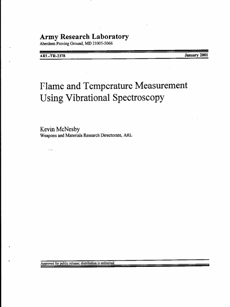 Vibrational Spectroscopy for Flame Analysis | PDF | Infrared ...
