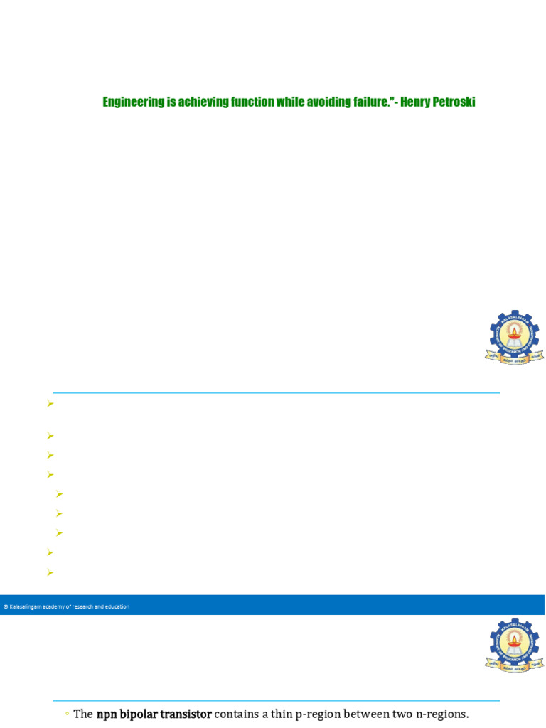 Unit IV Semiconductor BJT | PDF | Bipolar Junction Transistor | Transistor