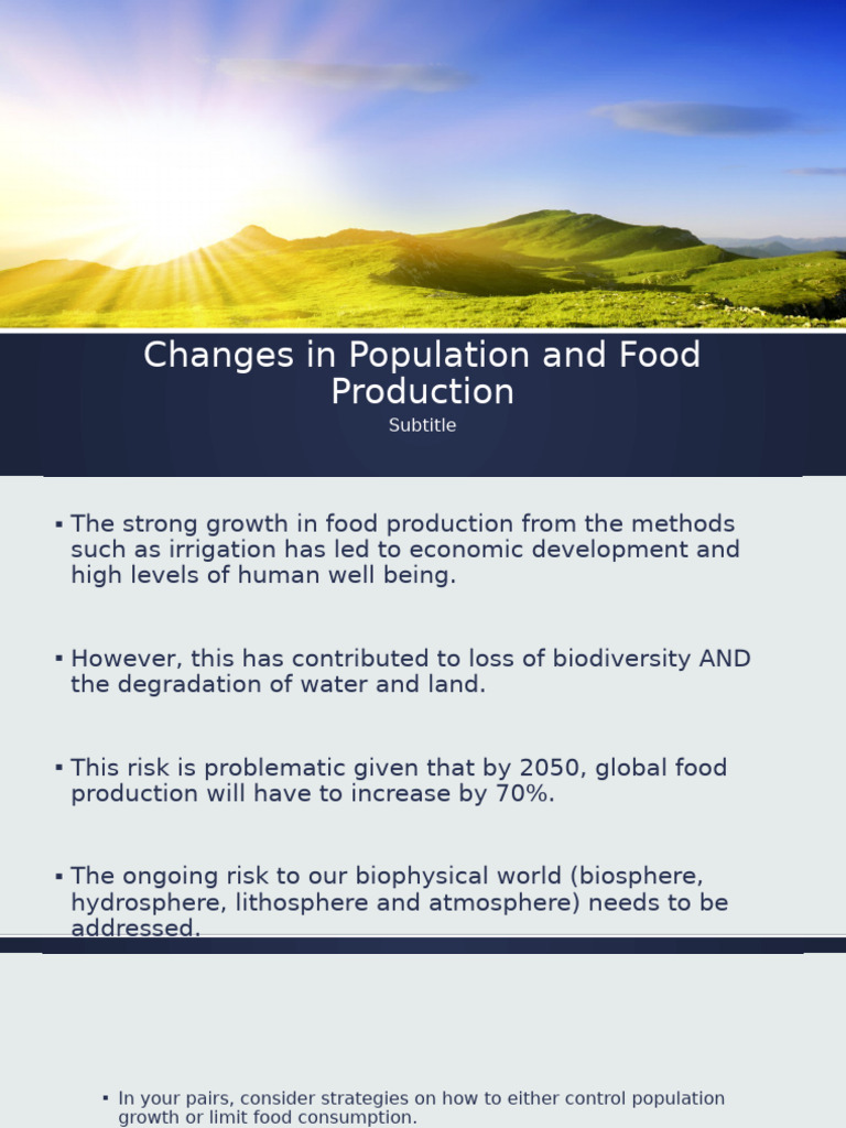 Population Growth and Food Production Impact | PDF | Amazon Rainforest ...