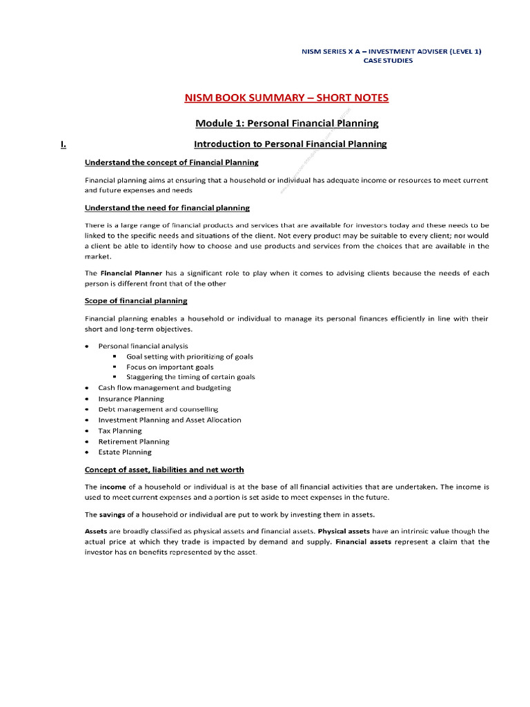 Notes I A 1 | PDF