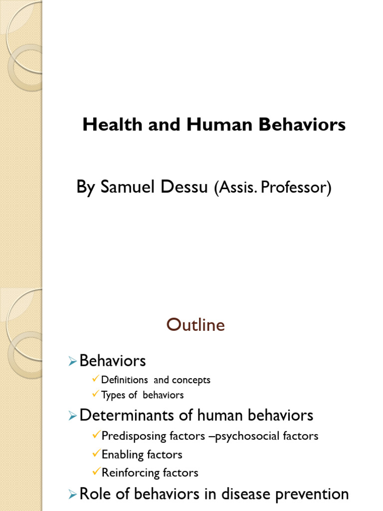 Health Behaviors and Their Impact | PDF | Attitude (Psychology) | Behavior