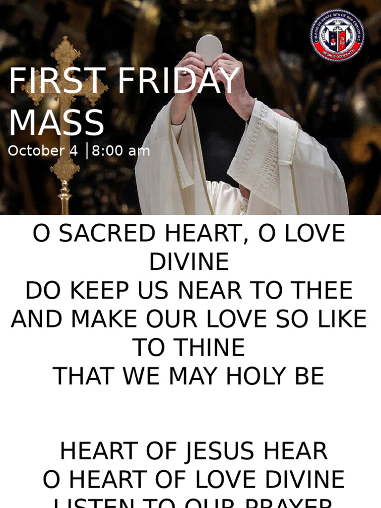 First Friday Mass - October 4, 8 AM | PDF | Mercy | Glory (Religion)
