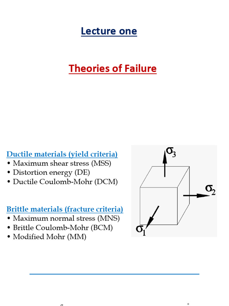 Failure Theories for Ductile and Brittle Materials | PDF | Stress ...