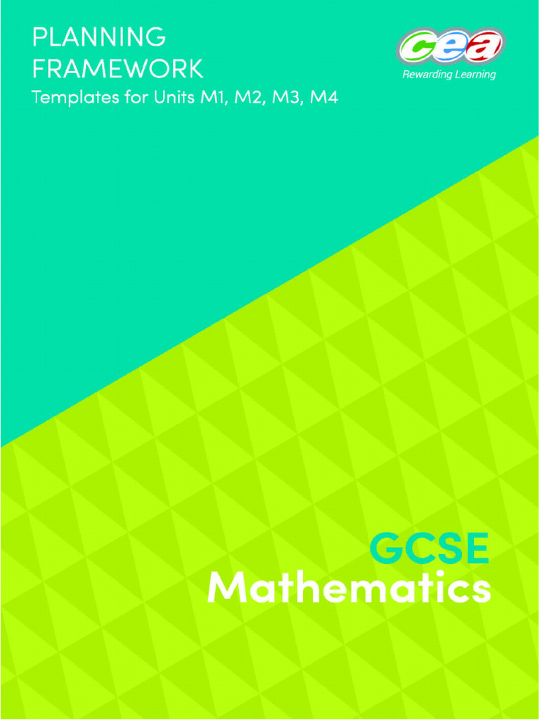 GCSE Maths Planning Framework Templates | PDF | Trigonometry ...