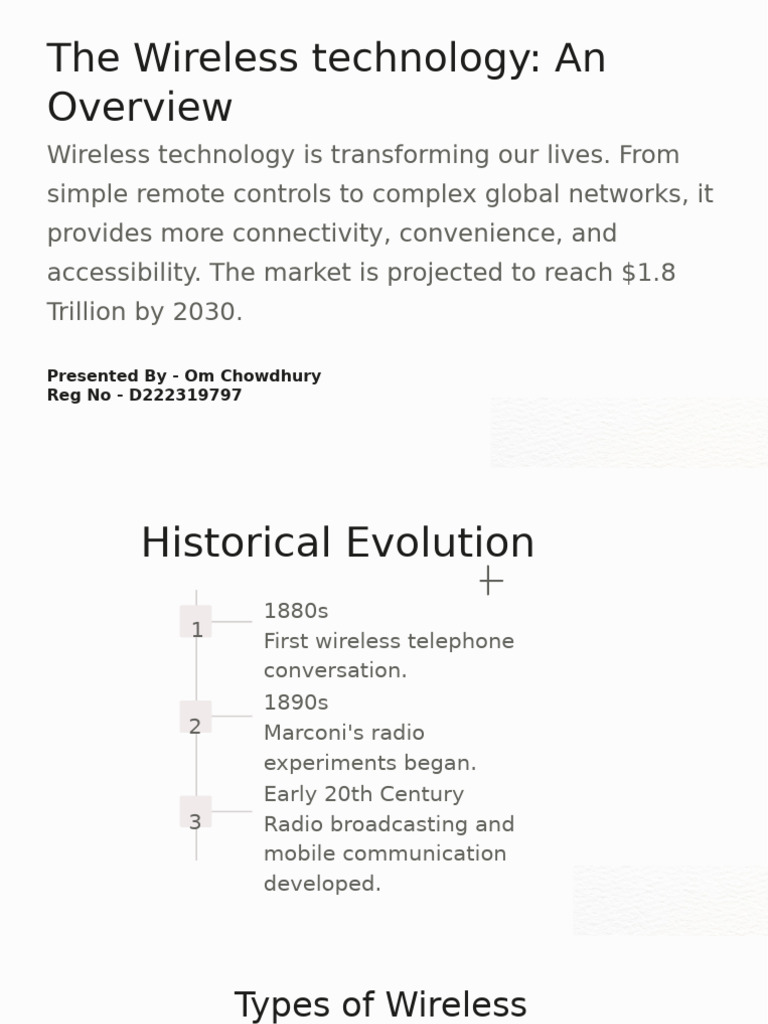 Overview of Wireless Technology Trends | PDF | Wi Fi | Wireless