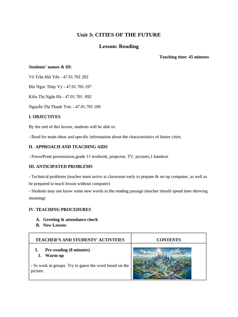 Reading Unit 3 Final | PDF | Sustainable Energy | Sustainable City