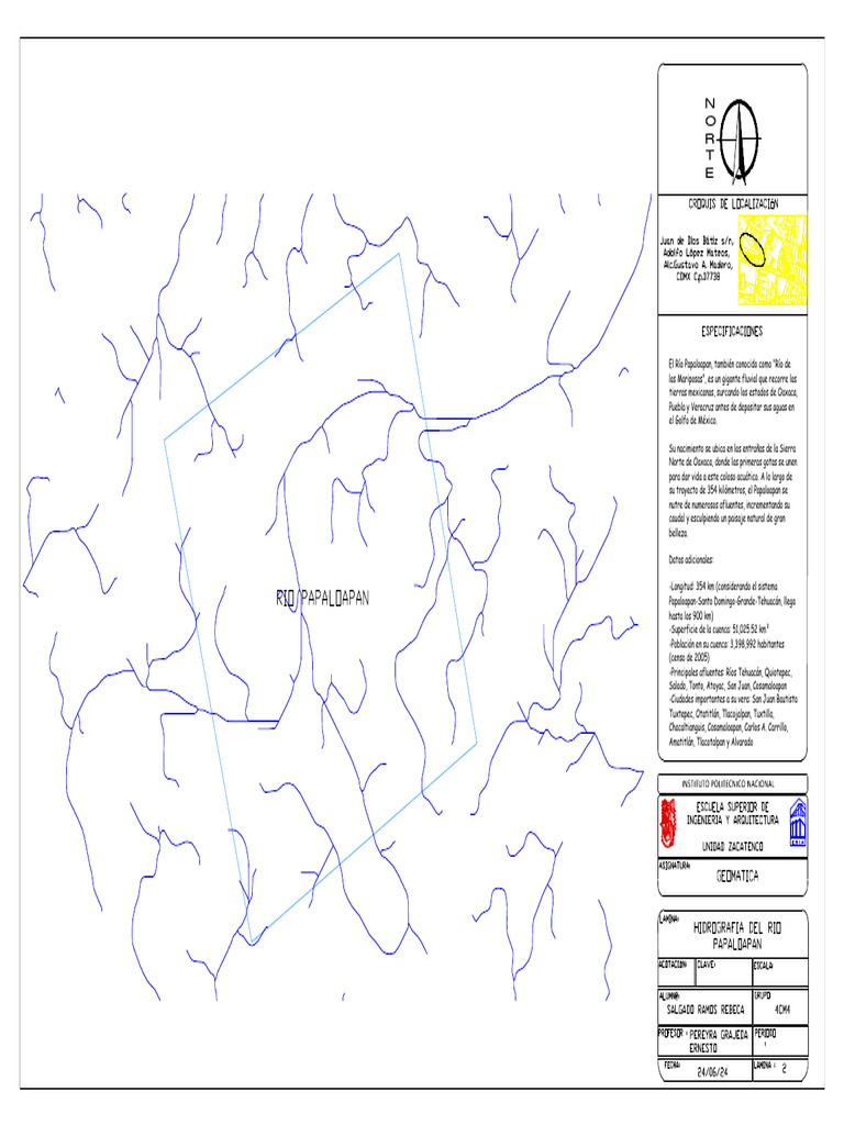 Ubicación y características del Río Papaloapan | PDF | Accidentes ...