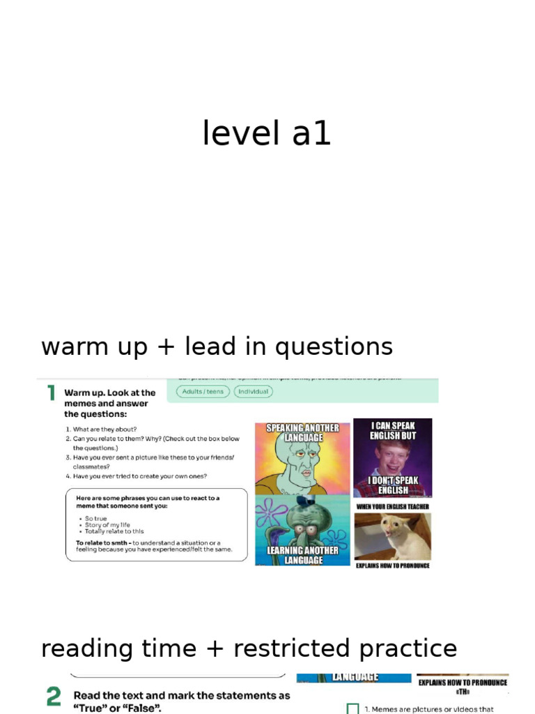 Level A1 | PDF