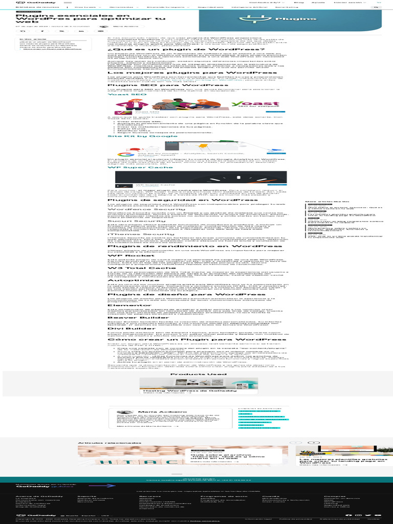 Mejores Plugins de WordPress para Optimizar Tu Web | PDF | Word Press ...