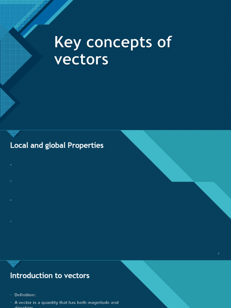 Key Concepts of Vectors | PDF | Euclidean Vector | Linear Algebra
