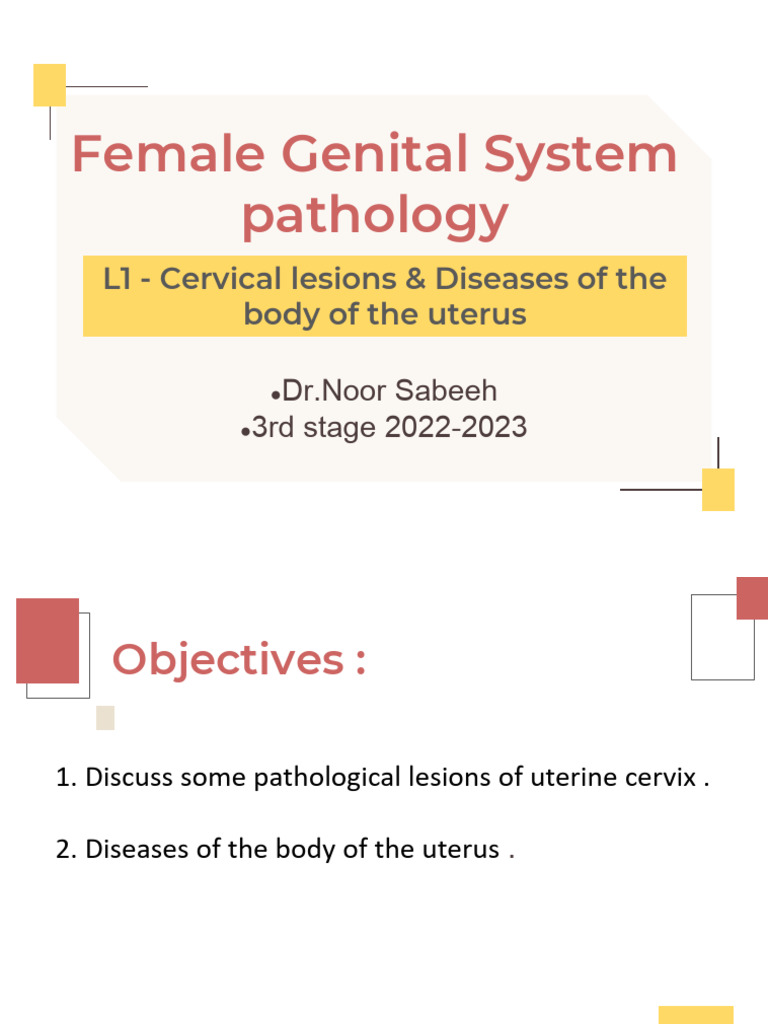 Female Genital Pathology Overview | PDF | Polycystic Ovary Syndrome ...
