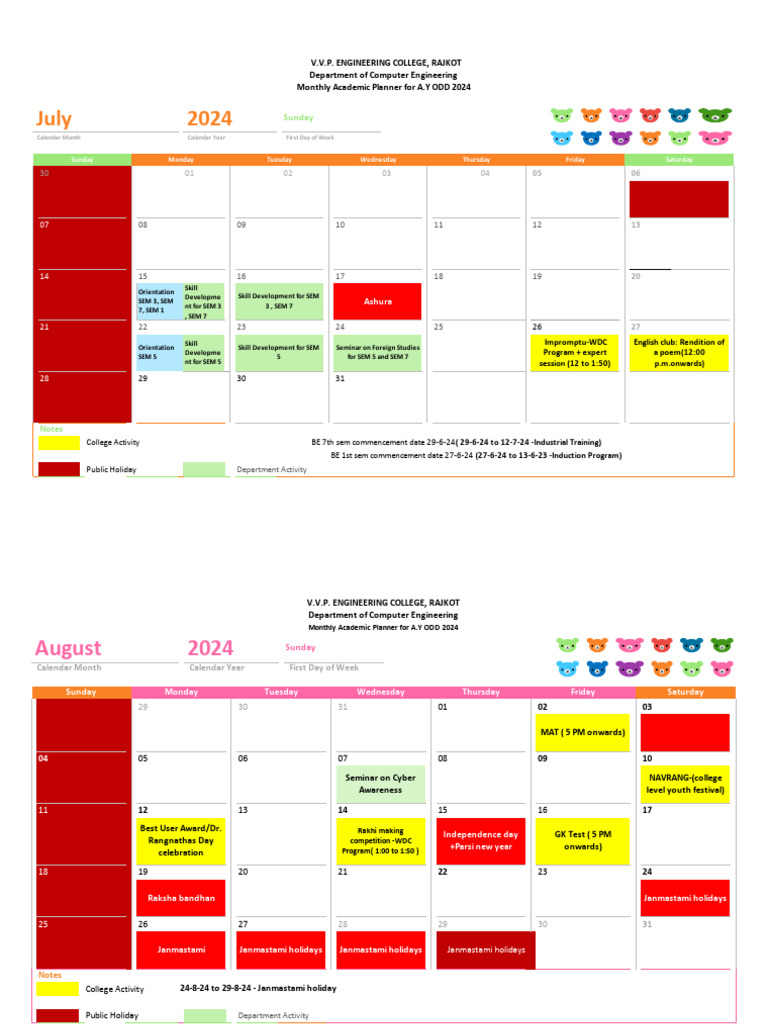 GTU Academic Calendar 2025-26 | PDF | Academic Term | Religious Holidays