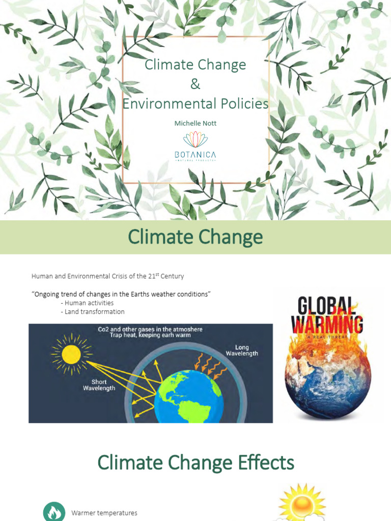 Climate Change and Sustainable Solutions | PDF | Climate Change ...