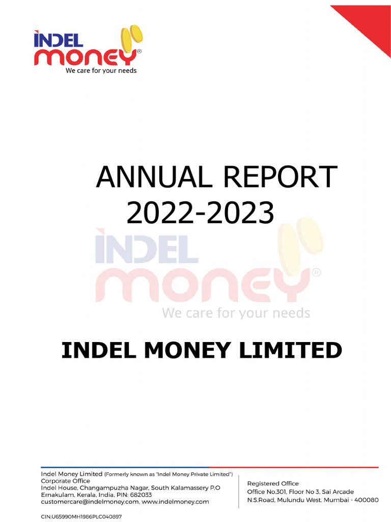 Annual Report Details 2022 2023 - 15.09.2023 | PDF | Internal Control ...
