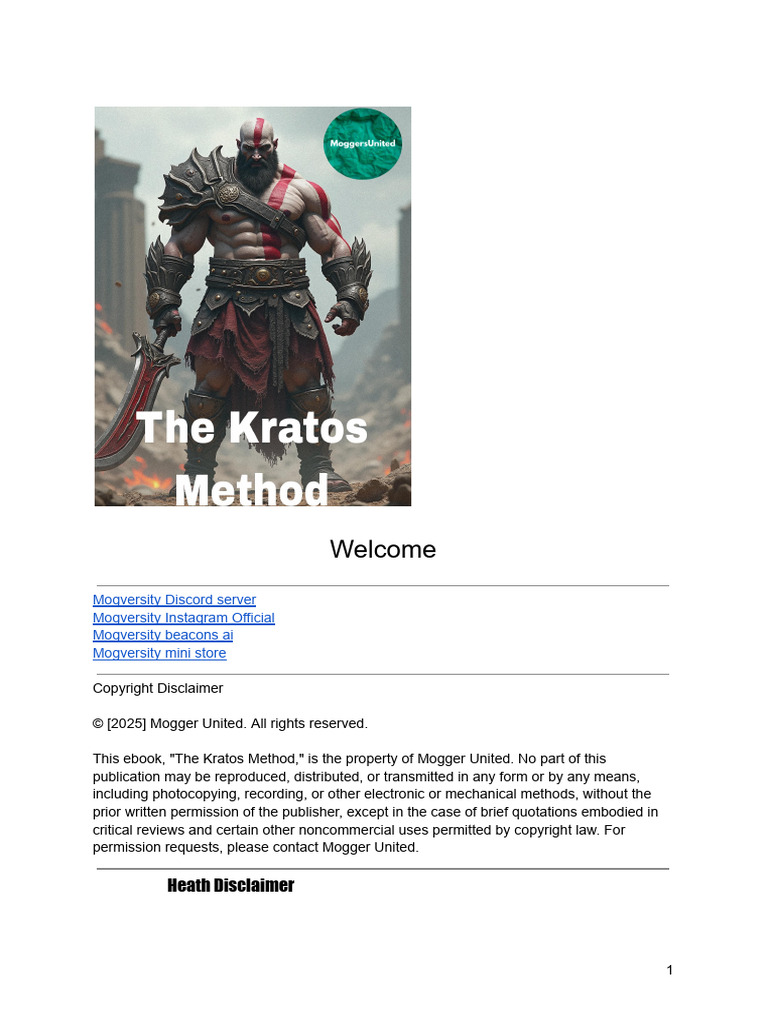 The Kratos Method | PDF | Strength Training | High Intensity Interval ...