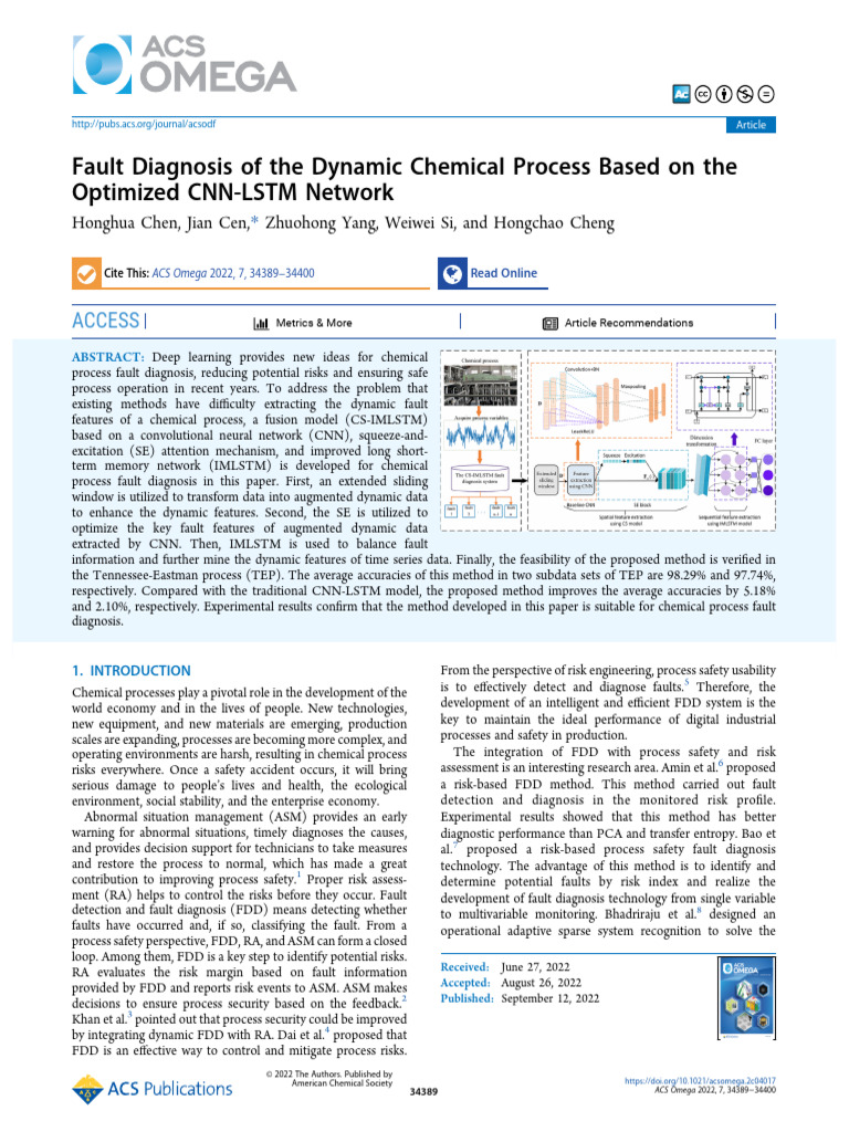 CNN-LSTM for Chemical Process Fault Diagnosis | PDF | Principal ...